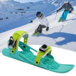 2021 Adult Children Adjustable Binding Skiboard Snowfeet Mini Metal Bottom Ski Skates Cross-Country Sled Board Color Box Gift