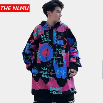

Harajuku Fleece Hoodie Sweatshirt Men Hip Hop Graffiti Print Pullover Hoodies Streetwear Casual Fashion Clothing 2019 WG579