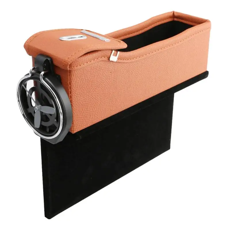 Автомобильная консоль сиденье зазор наполнитель коробка для хранения классические цвета и простой прочный дизайн органайзер с подстаканником монетница - Название цвета: J