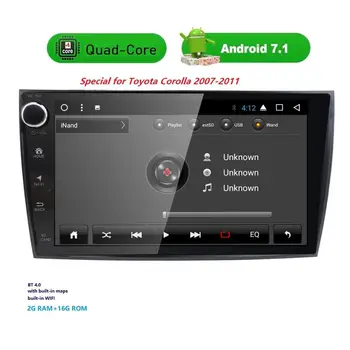 

Car Radio Android 8.1 Multimedia Player For Toyota Corolla 2007-2011 4G WIFI GPS Navigation RDS AM FM DTV DAB OBD SWC MirrorLink