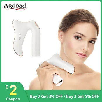 

Facial Vibration Heating Massager Micro-current Guasha Scraper Tool Deep Muscle Relaxation Massage Machine Facial Skin Care Tool