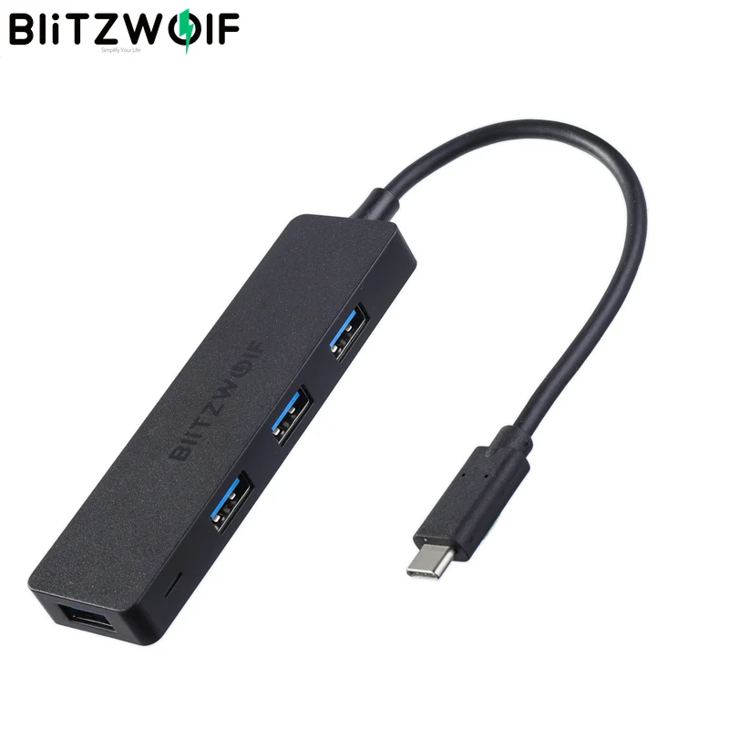Usb-хаб usb-хаб BlitzWolf 4 в 1 порта Type-C к USB 3 0 адаптер для концентратора данных со