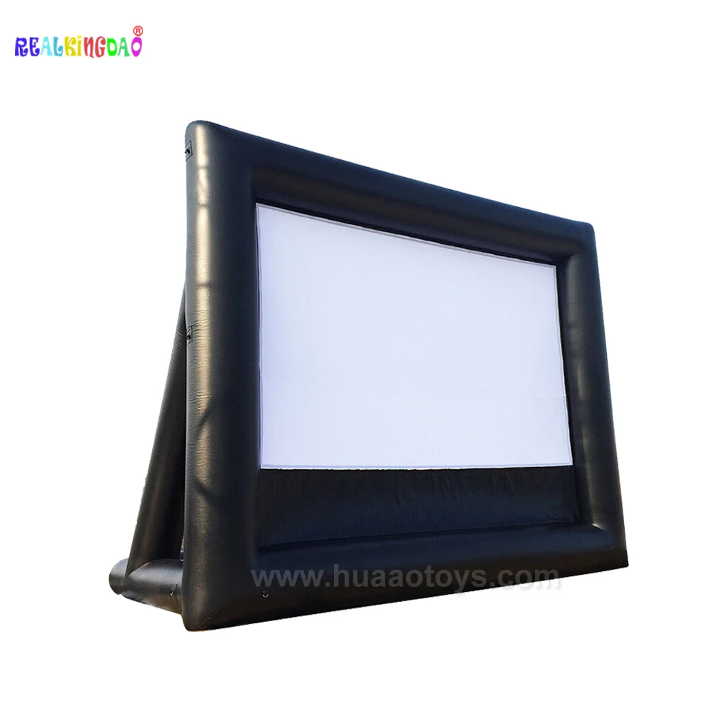Free Shipping PVC 4m Wide 16:9 Rear Projection Screen Inflatable Screen Outdoor cinema Outdoor movies after dusk