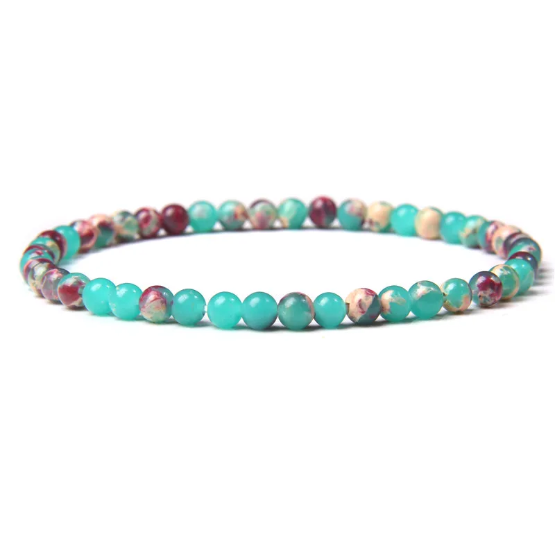 Chakra Energy Bracelet: Natural Agate & Onyx Beaded Stretch Jewelry