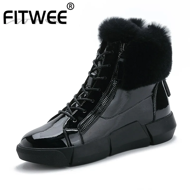 

Taoffen New Winter Hot Sale Snow Boots Women Flats Daily Casual Plush Fur Ankle Boots Keep Warm Shoes Women Footwear Size 35-40
