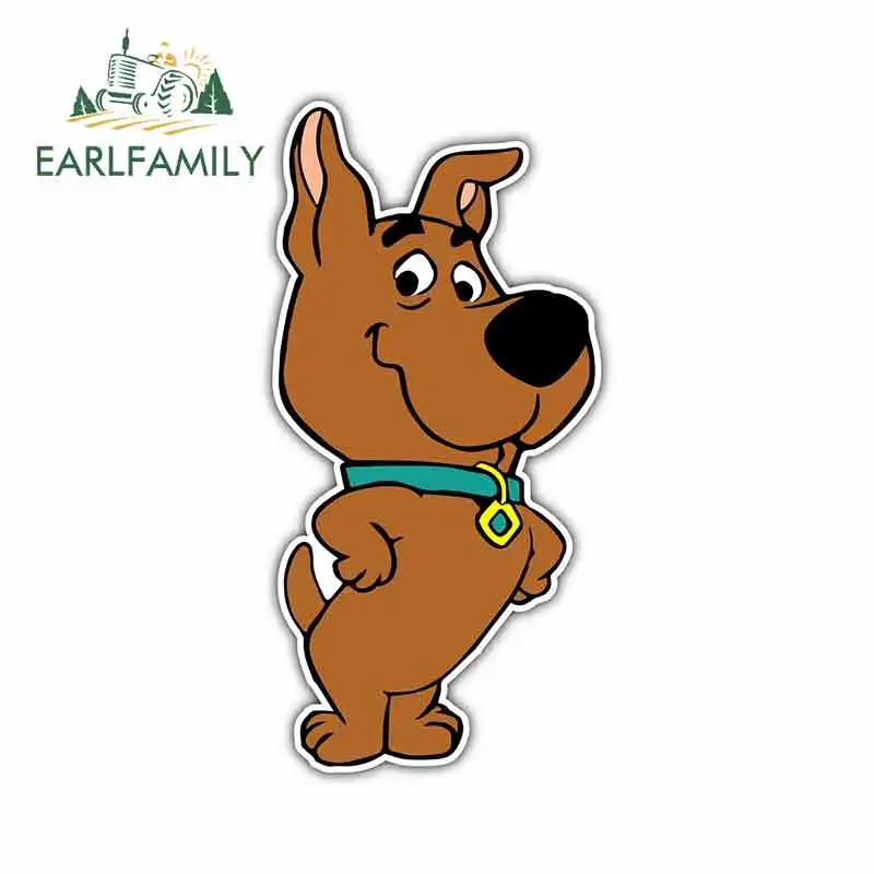 

EARLFAMILY 13cm x 6.7cm Cartoon Dog Funny Car Stickers RV VAN 3D DIY Fine Decal Waterproof Anime Vinyl JDM Trunk Truck Graphics