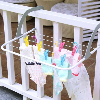 

Bathroom Products Radiator Towel Clothes Folding Pole Airer Dryer Drying Rack 5 Rail Bar Holder Home Decoration Accessories