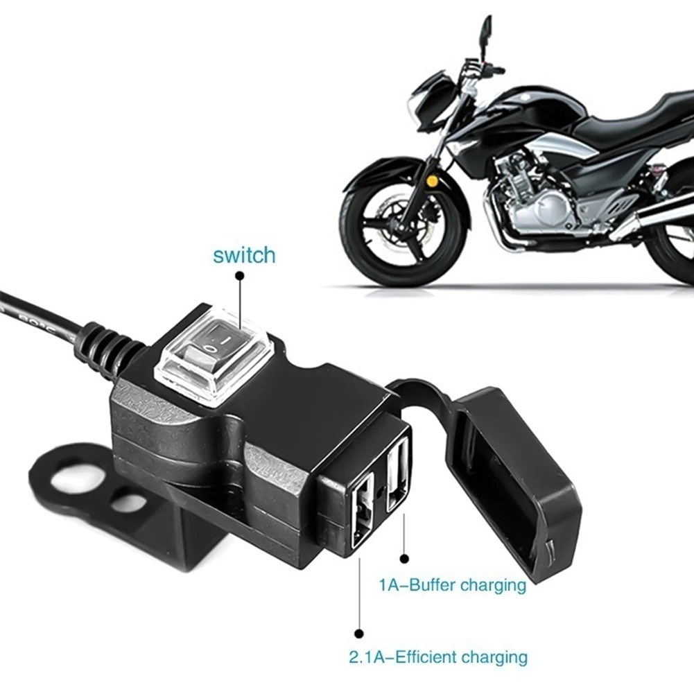 12-24 V/9-90 V двойной usb порт мотоцикл руль зеркало заднего вида телефон зарядное устройство