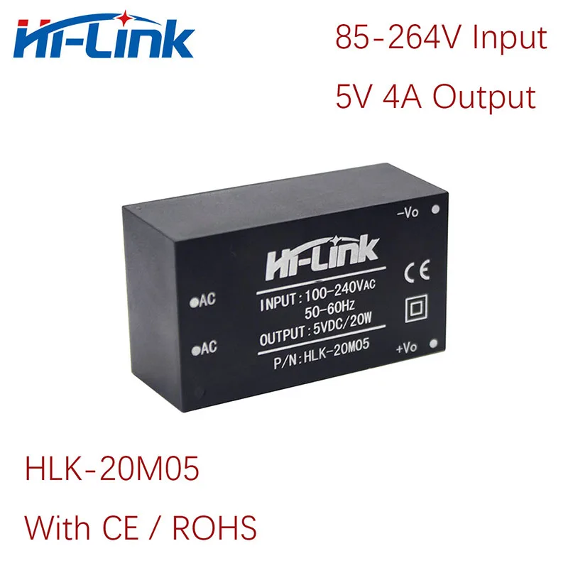 Free Ship 5pcs* SMPS Manufacturer of Hi Link 220V to 5V 4A output power supply module pcb transformer for led lighting source 5