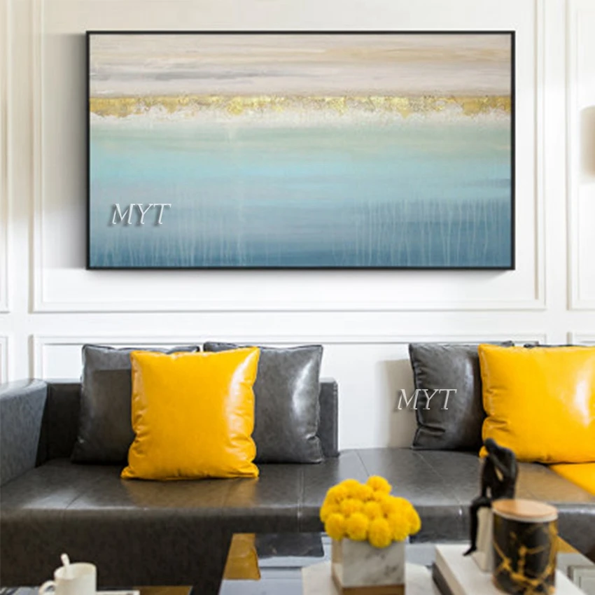 Günstige 100% hand bemalt moderne ölgemälde landschaft, öl auf leinwand, kunst gold abstrakte, hause dekoration wand karte