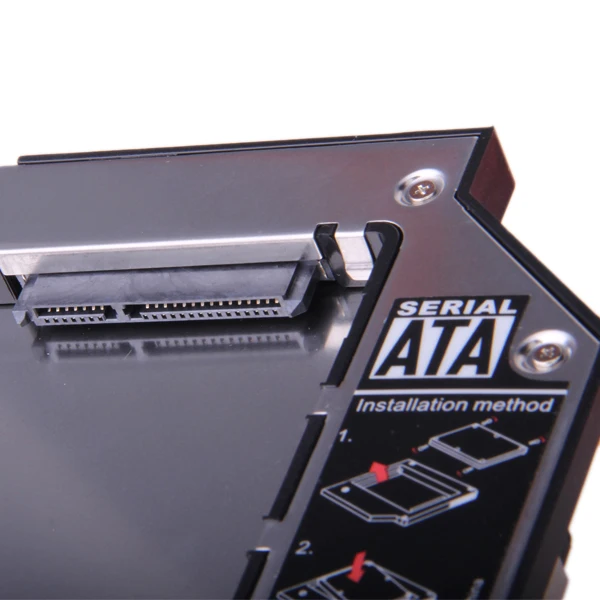 9.5mm SATA To SATA 2nd SSD HDD Hard Drive Caddy For Dell E6400 E6500 E6410 E6510 M2400 M4400 M4500