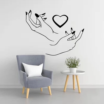 Billige Maniküre Kunst Aufkleber Wand Aufkleber Für Nagel Salon Dekoration Vinyl Kunst Aufkleber Schönheit Salon Aufkleber Wandmalereien Wohnkultur