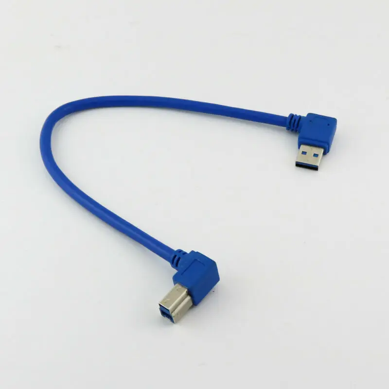 Премиум USB 3,0 тип A папа-Тип B папа 90 градусов левый угол кабель