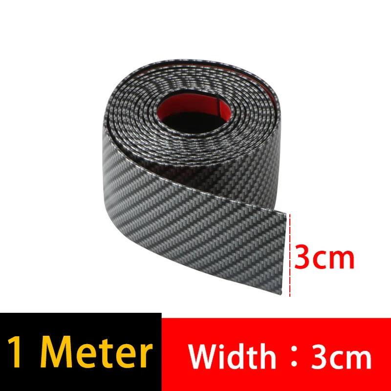 Car Stickers Anti Scratch Door Sill Protector Rubber Strip Carbon Fiber Car Threshold Protection Bumper Film Sticker Car Styling