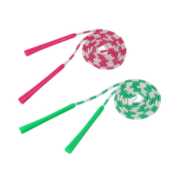

2pcs Creative Jump Rope Jumping Exercise Sport Equipment Jump Skip Rope for School Home Students Kid (Pink and Green)
