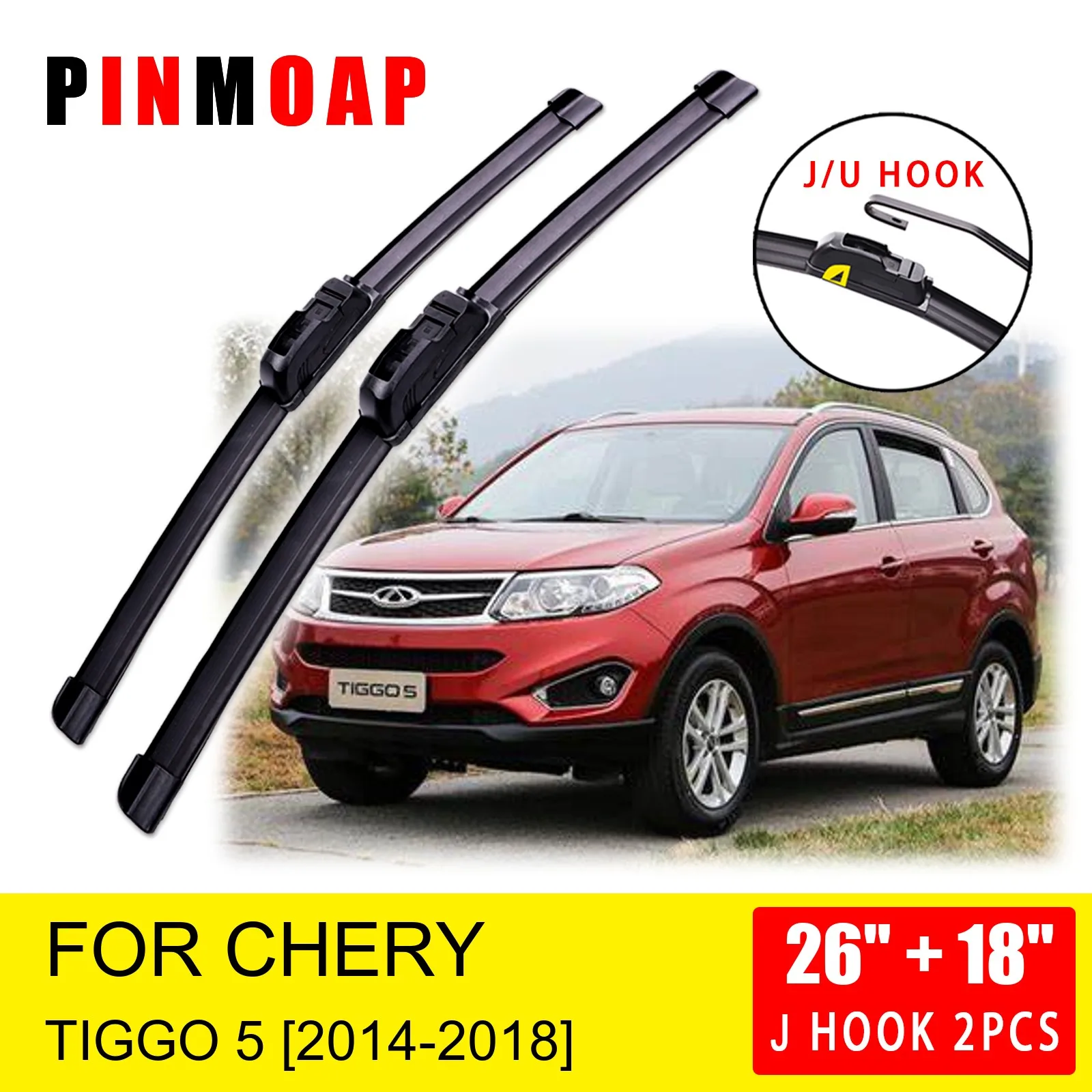 For Chery Tiggo 5 Tiggo5 2014 2015 2016 2017 2018 Front Wiper Blades Brushes Cutter Accessories U J Hook | Автомобили и мотоциклы