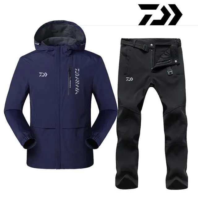Светоотражающие комплекты одежды для зимней рыбалки Daiwa, Мужские дышащие сохраняющие тепло Защитные Уличные спортивные пальто и штаны для рыбалки - Цвет: 36