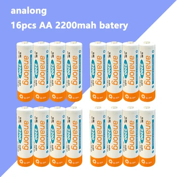 

16pcs analong AA 2200mah battery high capacity 1.2V NI-MH Low self-discharge Pre-Charged AA rechargeable battery wholesale