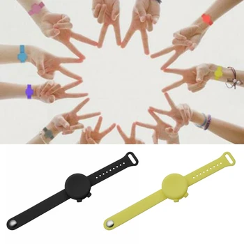 

2Pcs Hand Sanitizer Silicone Dispenser Bracelet Portable Container Wristband
