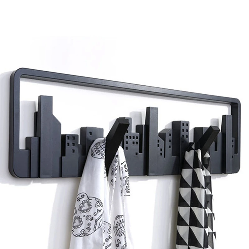 ELEG-Horizon крючок для одежды, настенный крючок, дверные вешалки, многогрупповые крючки, домашние декоративные крючки, черный цвет