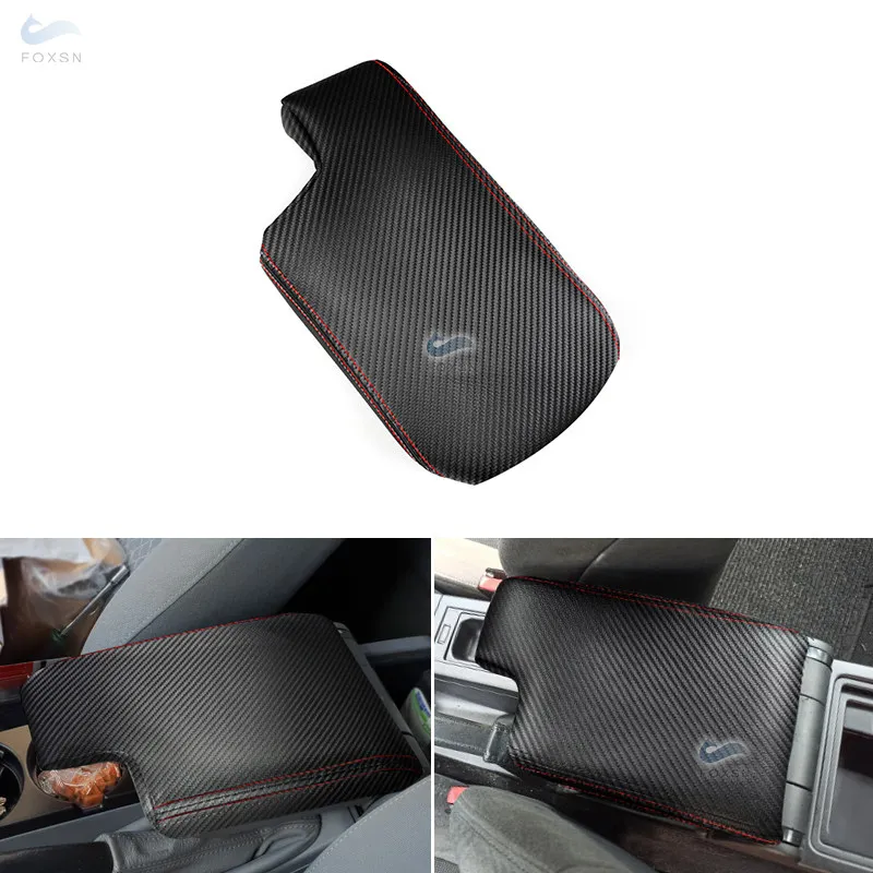 

Car Styling Microfiber Leather Center Control Armrest Box Cover Trim For BMW 3 Series E46 1998 - 2005 Carbon Texture-red line