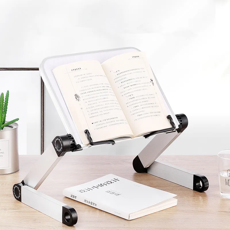 

Book Reading Stand Adjustable Lifting Book Holder Aluminium Alloy Bookshelf Laptop Holder Metal Book Rack