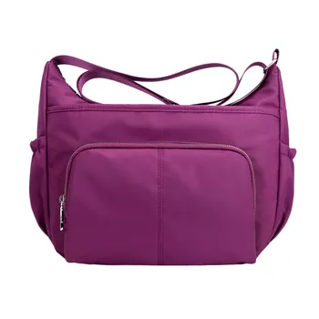 

Fashion Ladies Shoulder Bag Messenger Handbag Versatile Nylon Waterproof Solid Color Wild SimpleFashion High capacity