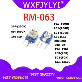 

20pcs RM063 RM-063 100 200 500 1K 2K 5K 10K 20K 50K 100K 200K 500K 1M ohm Trimpot Trimmer Potentiometer variable resistor