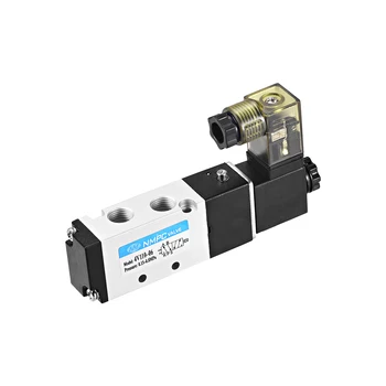 

uxcell DC24V 5Ways 2 Position 1/8"PT,Pneumatic Air Control Solenoid Valve,Internally Single Piloted Acting Type,4V110-06
