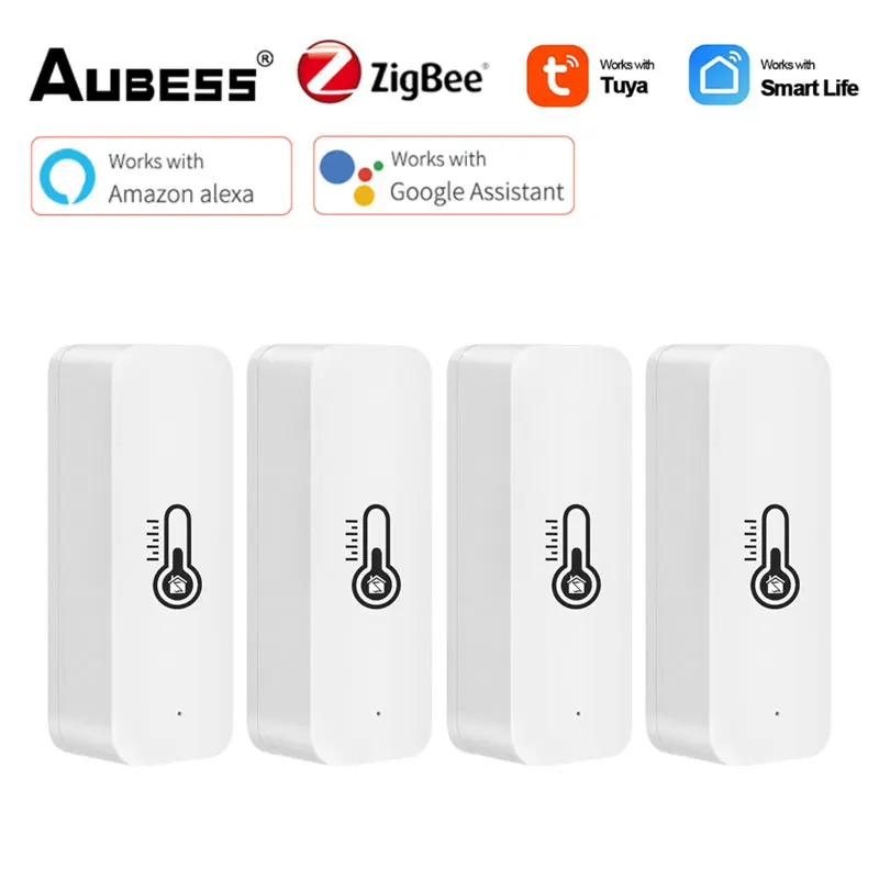 Tuya Zigbee 3.0 Temperature Humidity Sensor Battery Powered Security
