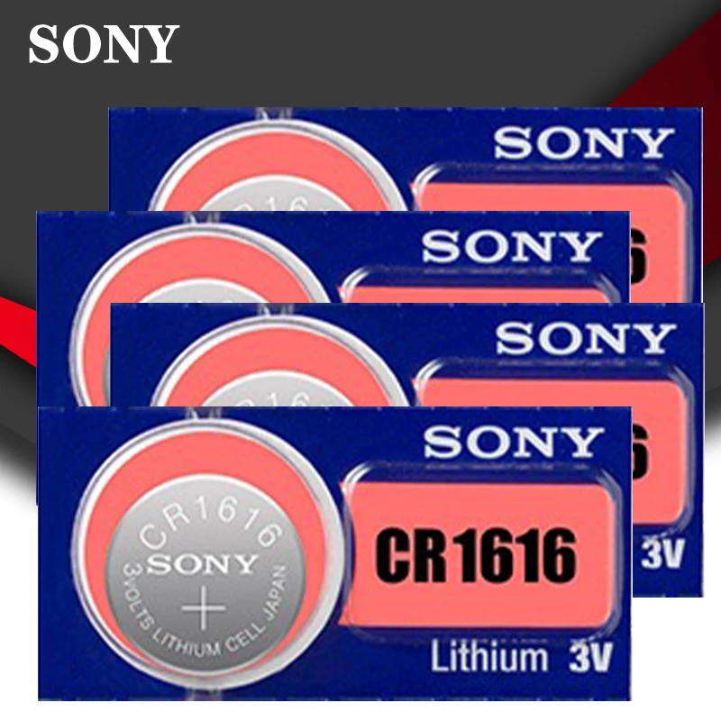 Sony 100%-pila de botón Original CR1616 para reloj, llave remota de coche, cr 1616, ECR1616, GPCR1616, 3v, batería de litio, 4 Uds.