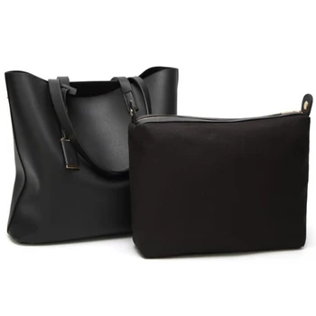 

2Pcs/set New Luxury hand bag purse tote bag sets for women vintage shoulder Bag ladies leather messenger bag Large Shopping Bag