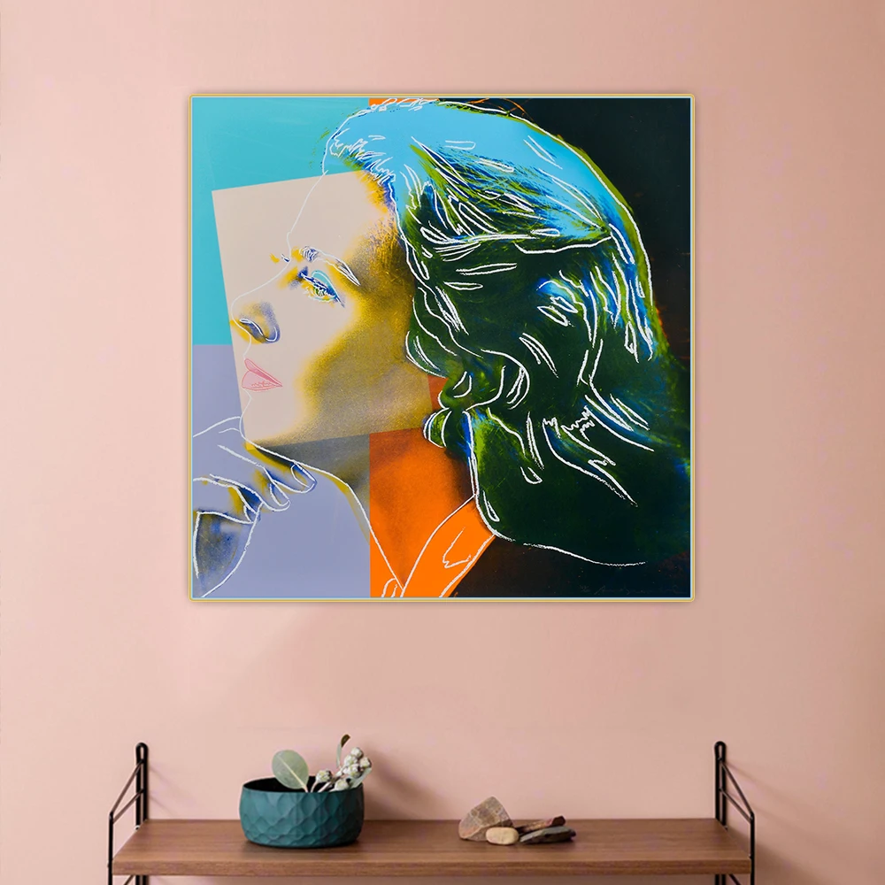 Citon Andy Warhol 》 Ingrid Bergman сама Поп Арт холст Картина маслом постер декоративная печать