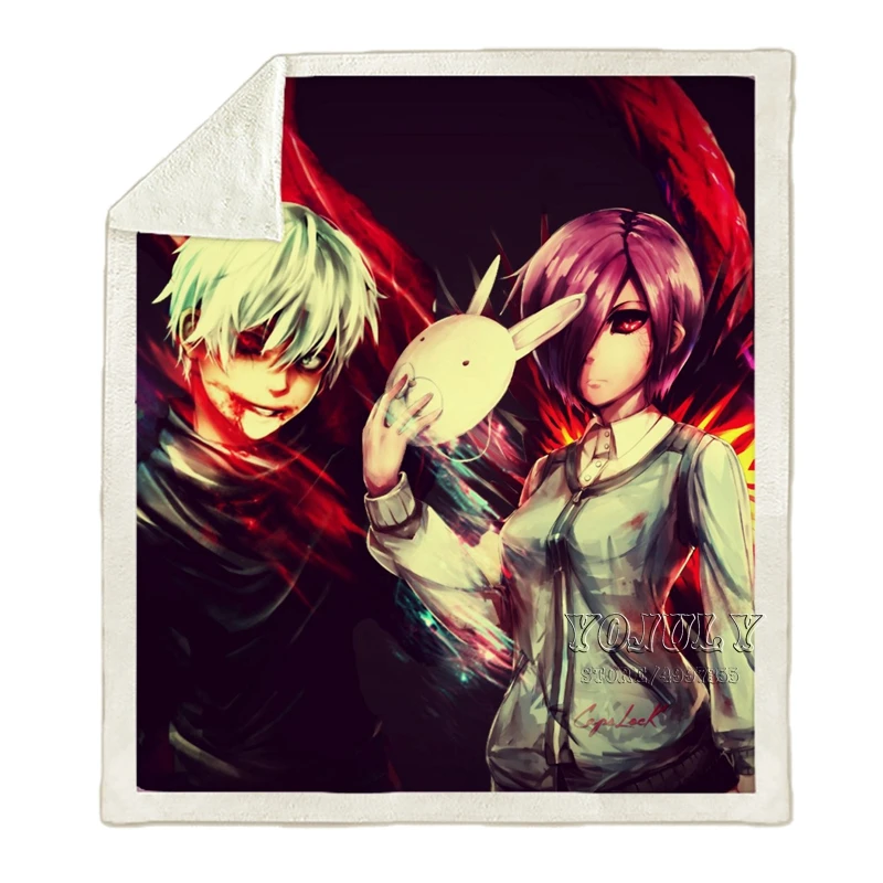 8 YOJULY одежда с надписью «Tokyo Ghoul Harajuku Пижама для детей и взрослых, Объёмный рисунок(3D-принт) одеяло диван Стёганое одеяло Дорожный Чехол постельного белья в стиле «хип-хоп» с рисунком из аниме фирменный магазин-аутлет K33 - Цвет: 8