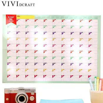 

Vividcraft 100 Days Countdown Calendar School Kids Learning Gift Table Day Planner For Kids Calendrier Schedule Planner Per T4E1