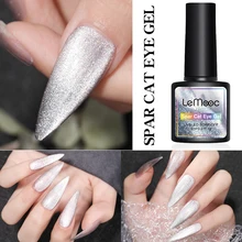 Lemooc gel transparente verniz polonês unhas híbridas para manicures 8ml gelo spar gato olhos embeber esmalte uv gel unha polonês