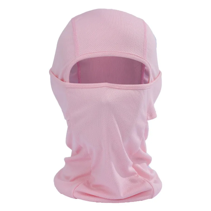 Pink Motorcycle Balaclava Full Face Mask Warmer Windproof Breathable Airsoft Paintball Cycling Ski Shield Anti-UV Men Sun Hats Helmet - Цвет: Pink