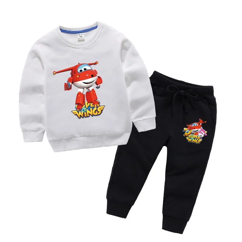 Супер Одежда с крыльями г. Весенне-осенние комплекты одежды для маленьких мальчиков детские толстовки с длинными рукавами+ штаны, одежда для маленьких девочек - Цвет: color 9