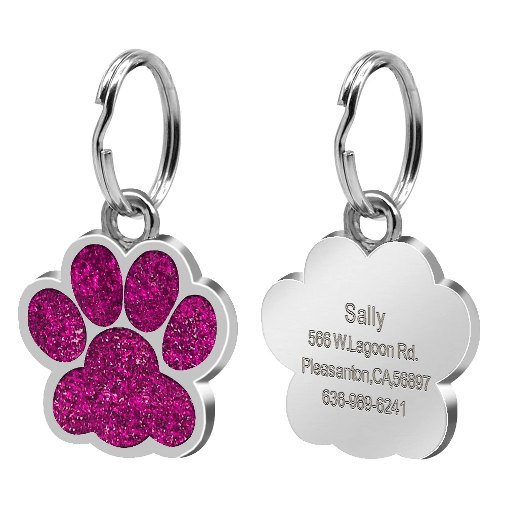 Free Engraved Pet Dog ID Tag Personalized Cat Puppy ID Tag Pet Dog Collar Accessories Custom Dogs Anti-lost Name Tags Pendant dog collars outdoors Dog Collars