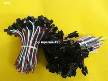 

10 Pair 3 Pin JST SM Connectors For WS2812B WS2811 WS2812 LED Strip Female Male 15CM