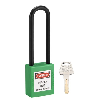 

uxcell Lockout Tagout Safety Padlock 76mm Nylon Shackle Keyed Alike Light Green