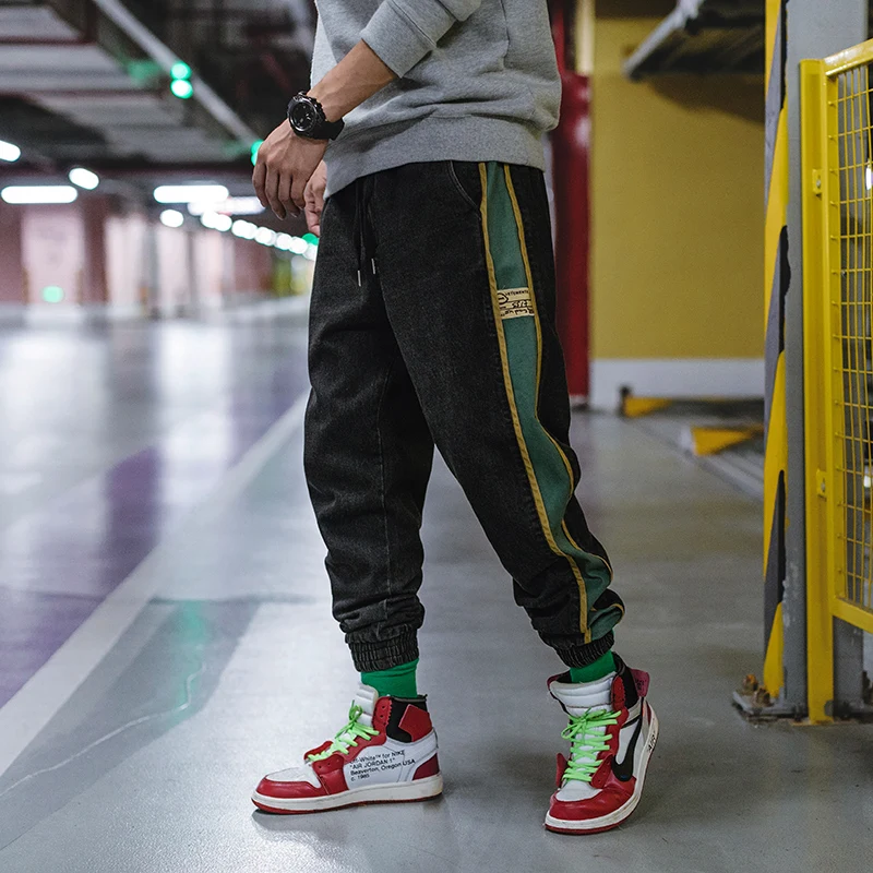 Zogaa Black Harem Pants Men Mens Color Block Sweatpants Side Striped Male Japanese Trouser Casual Joggers Pants Harajuku