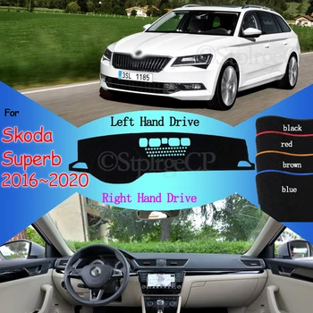 

Protective Pad Carpet Dashboard Cover Sun Shade Dash Board Dashmat for Skoda Superb 3 B8 2016 2017 2018 2019 2020 MK3