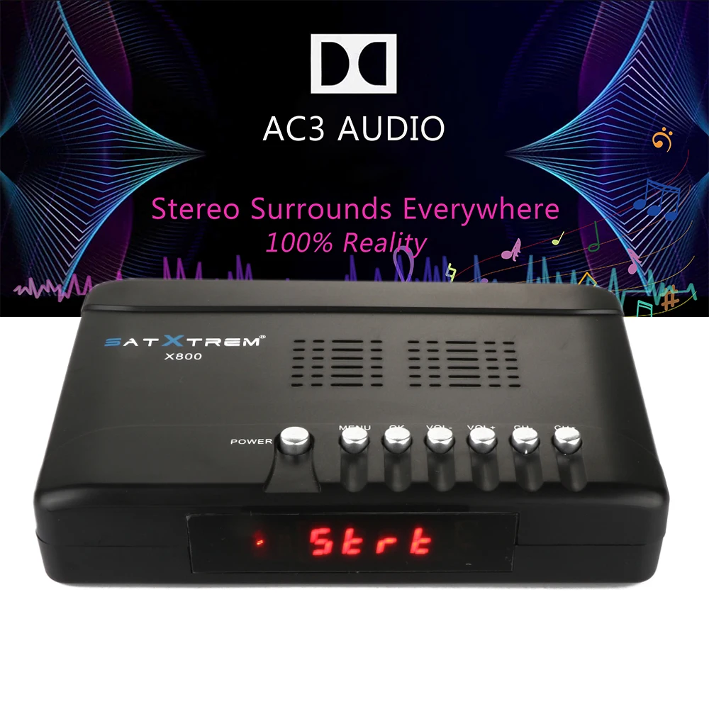 Satxtrem X800 HD DVB-S/S2 рецепторов спутниковый ресивер Full HD 1080p DVB-S/S2 рецепторов + USB Wi-Fi 1 год 5 резких перемен температуры CCcam приемник