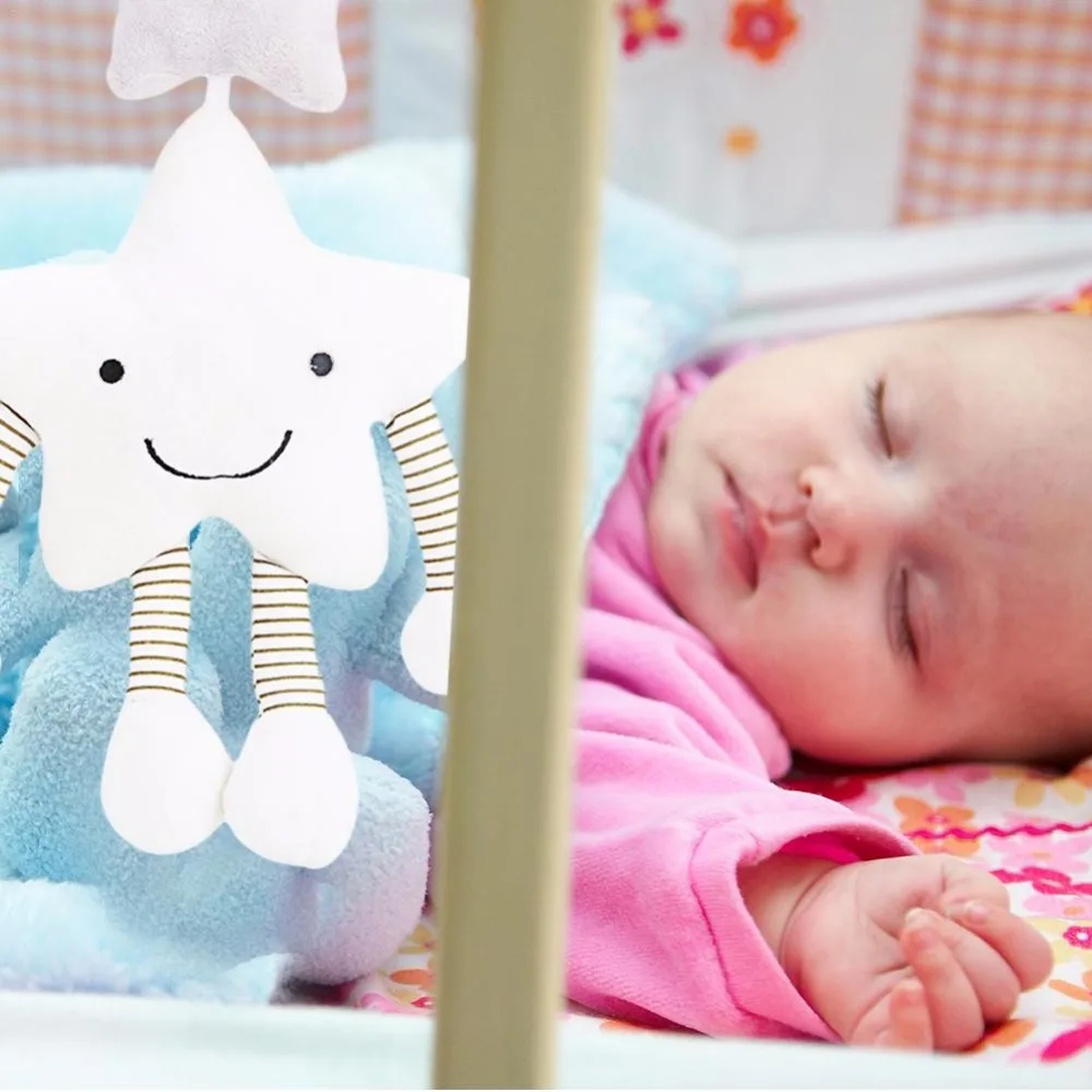 1 шт. детские игрушки для коляски музыкальная звезда Колыбель подвесная новорожденная Мобильная погремушка на кровати детские развивающие плюшевые игрушки