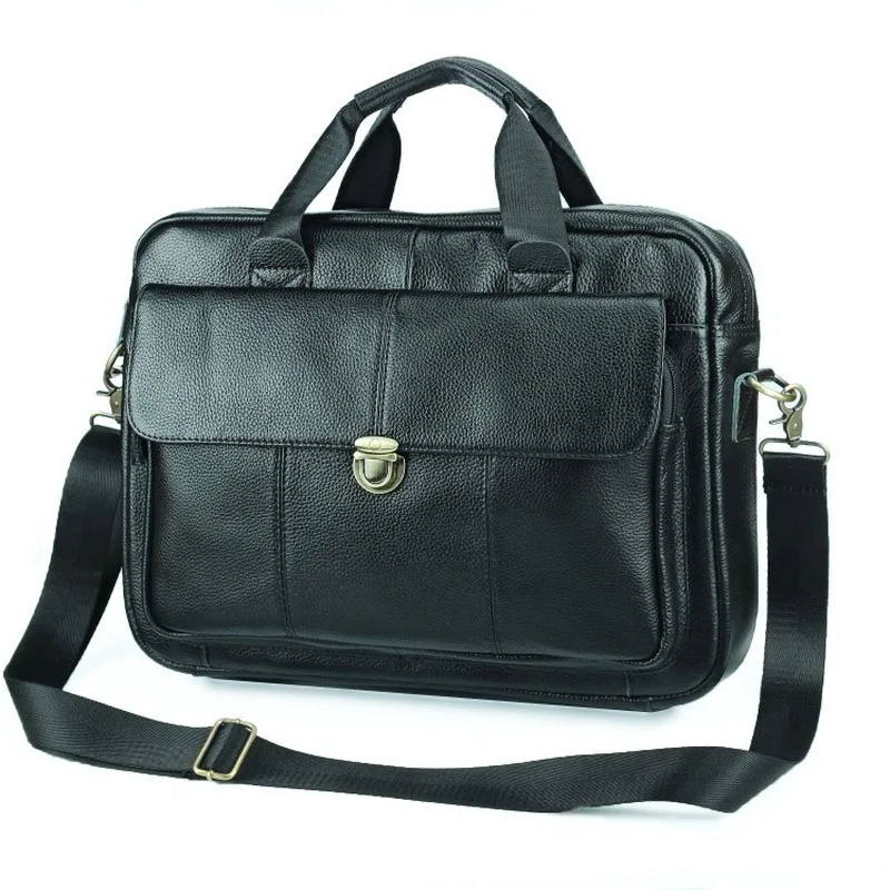 

Men's leather business shoulder bag handbag leather briefcase cowhide computer bag large capacity horizontal type slant span bag