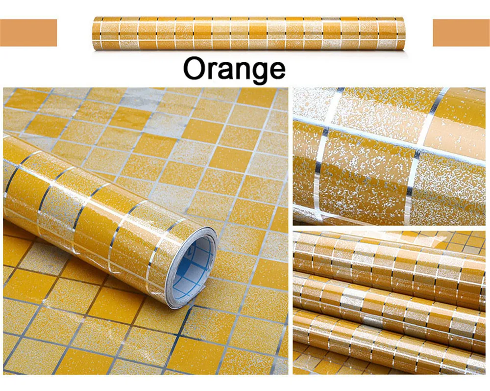 Алюминиевые маслостойкие фольга самоклеющиеся мозаичные плитки водонепроницаемые наклейки настенные Стикеры для кухни для дома ванной комнаты декор обои