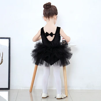 

Black Pink Red Swan Lake Gymnastics Leotard For Girls Ballet Tutu Skirts Dress Kids Sleeveless Dance Costumes Children Jumpsuit