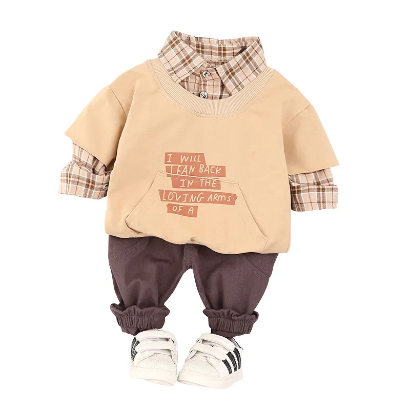 

New Spring Autumn Baby Girl Clothes Children Boys Cotton T Shirt Pants 2Pcs/sets Toddler Fashion Costume Kids Infant Tracksuits