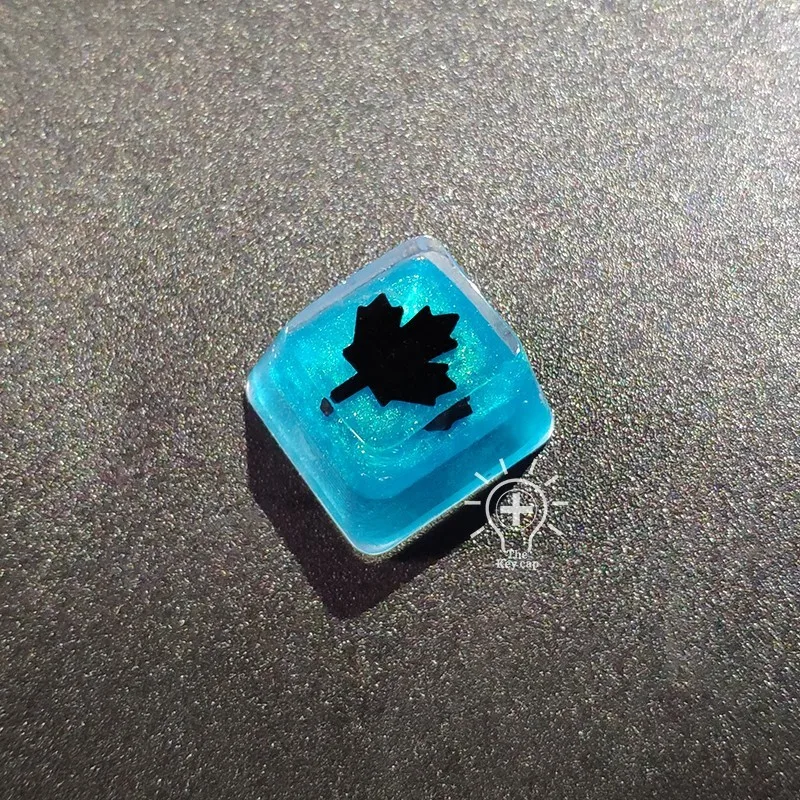 1pc handmade resin keycap for MX switch mechanical keyboard keycaps for black Ice Skin backlit key cap